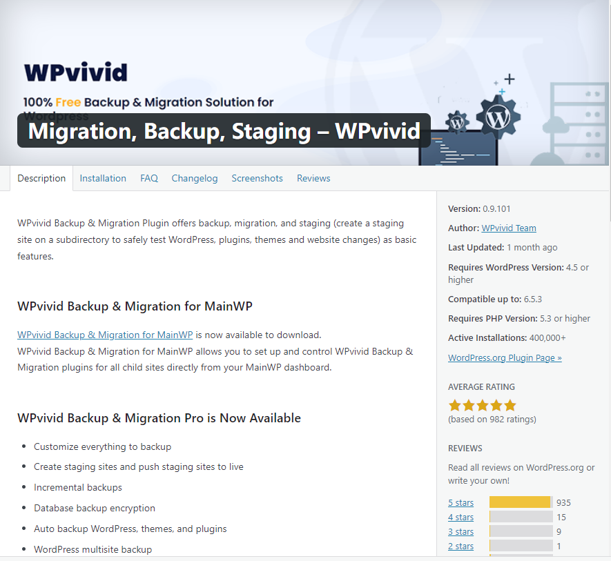 Wordpress安装WPvivid插件