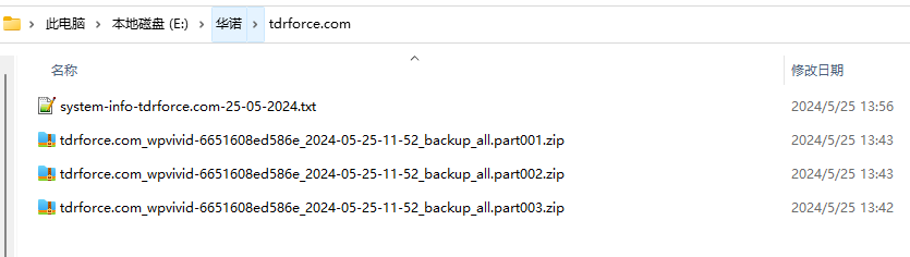 Local download from WPvivid
